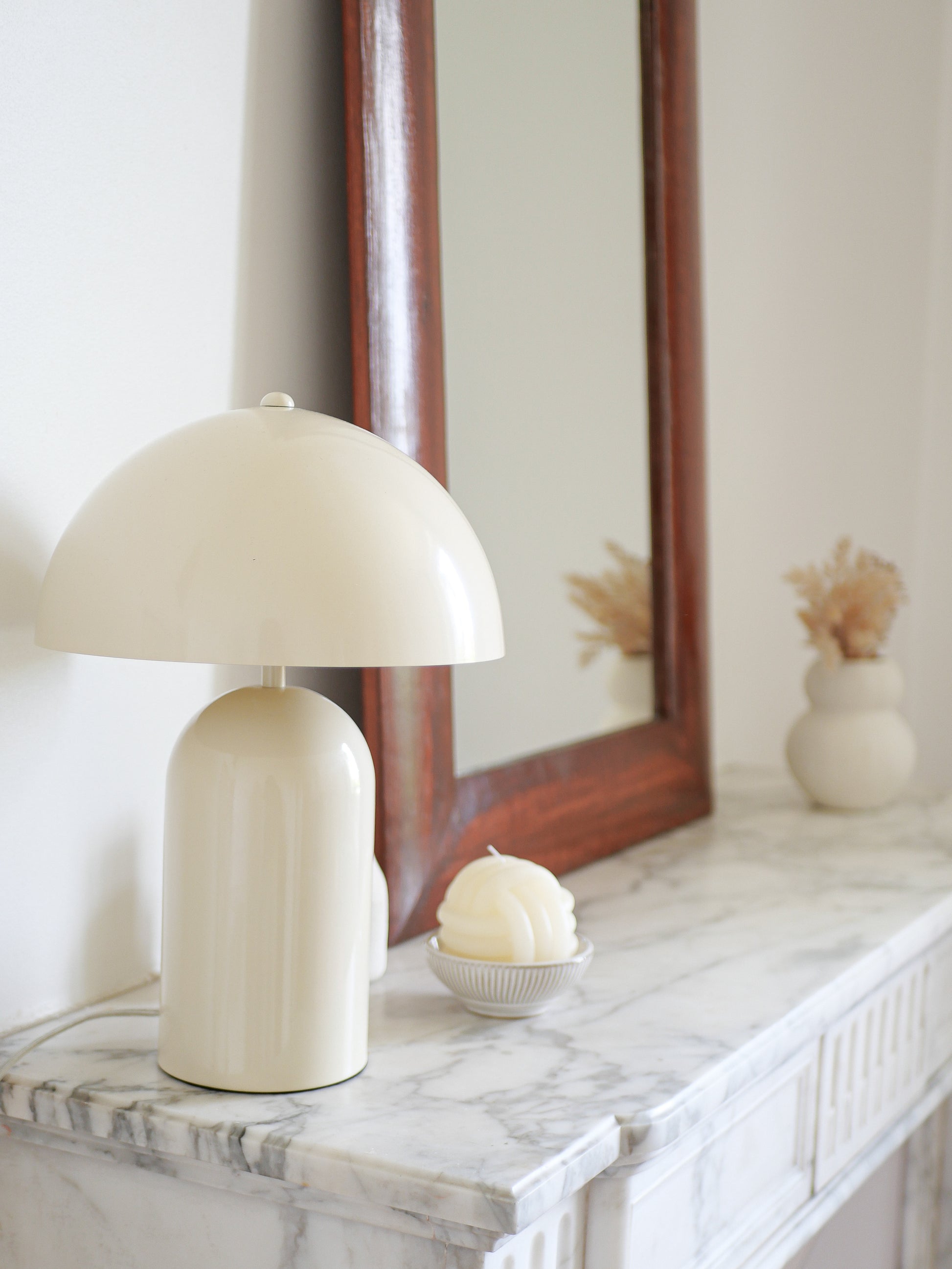 Lampe Champignon Atomic – Blanc Cassé Métal