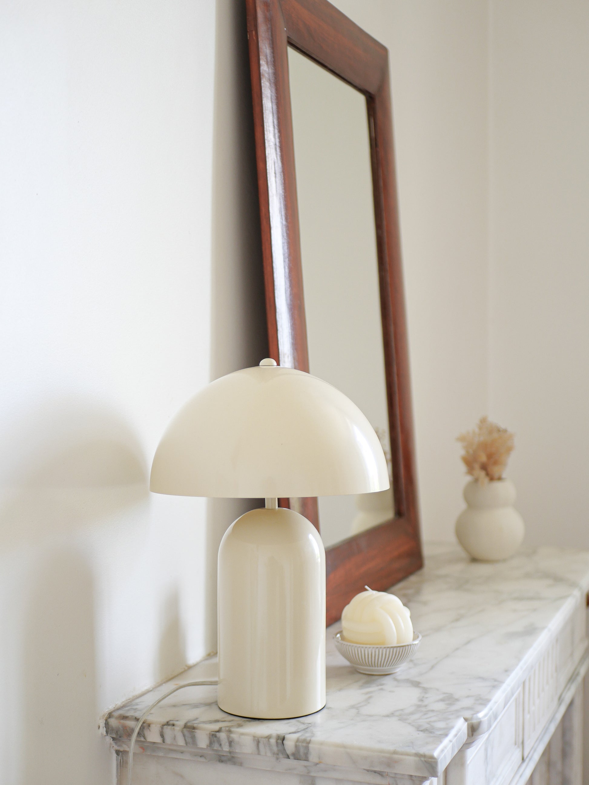 Lampe Champignon Atomic – Blanc Cassé Métal