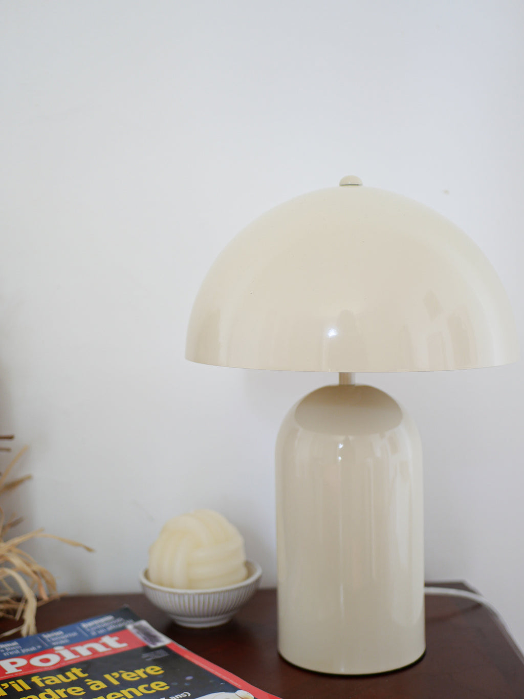 Lampe Champignon Atomic – Blanc Cassé Métal