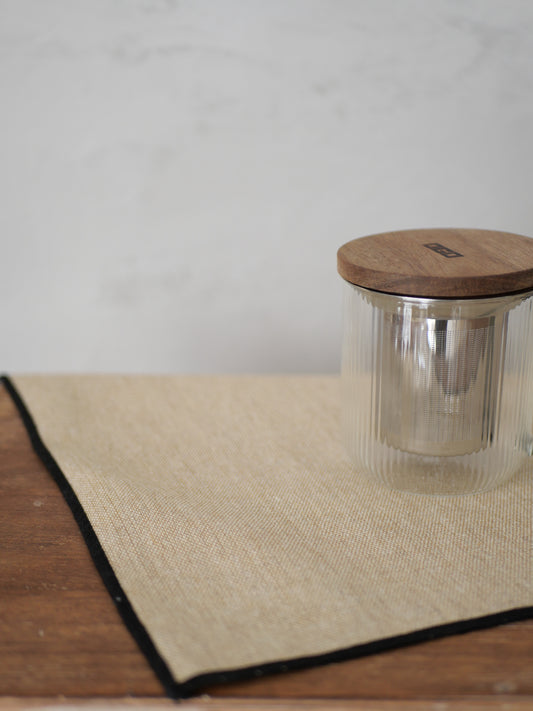 Lot de 2 Sets de Table Recyclés LAORA Naturel – Élégance et Praticité au Quotidien