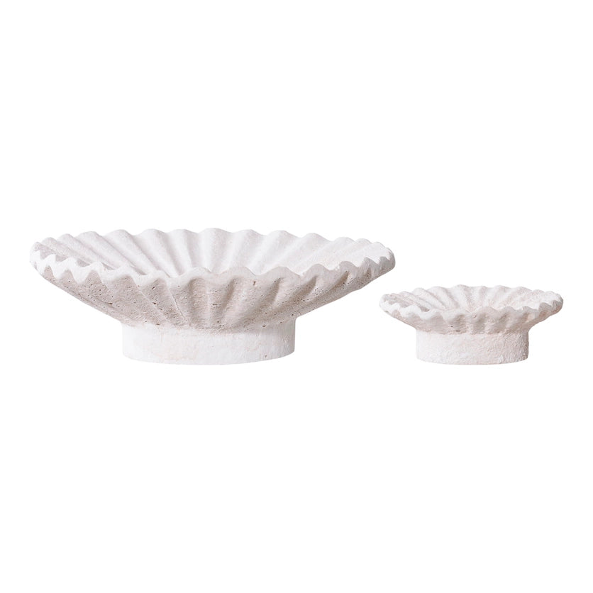 Bougeoirs coquillage en ciment