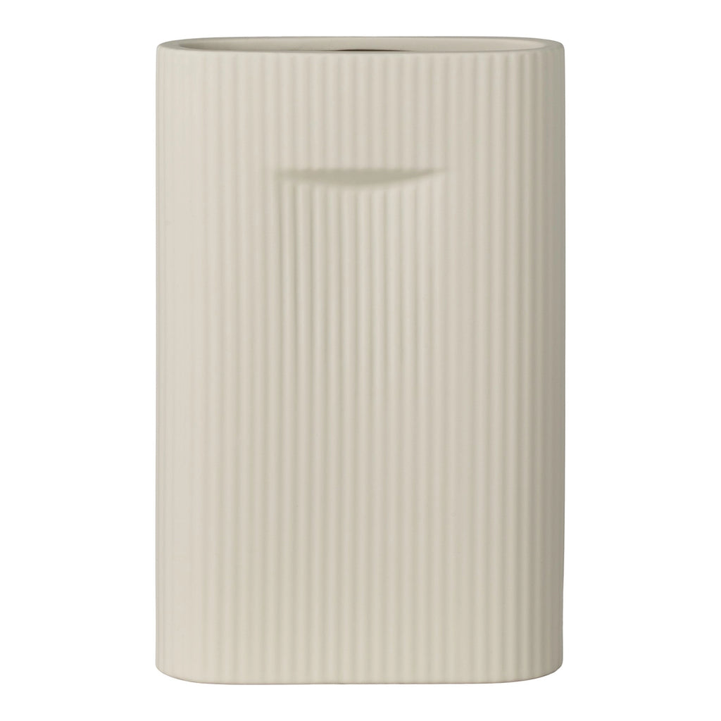 Vase crème strié
